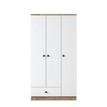 Dulap pentru haine, Rani, BA117, 90x170x42.5 cm, PAL, Nuc/Alb