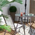 Scaun pentru gradina Clasic, 56 x 68 x 93 cm, fier/textil