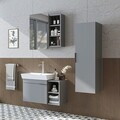 Set Dulap de Baie cu Chiuvetă și Oglindă (3 Piese), Hanah Home, 2934, PAL MELAMINAT, Frasin