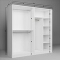 Dulap pentru haine, Miwood, Lucas 1600-86, Alb