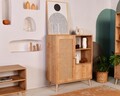 Dulap multifunctional, Wolina, Hazeran Multi, 40x90x110 cm, Lemn, Stejar