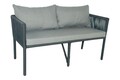 Set gradina/terasa 3 piese, My Interior, Vera, rattan/aluminiu, gri