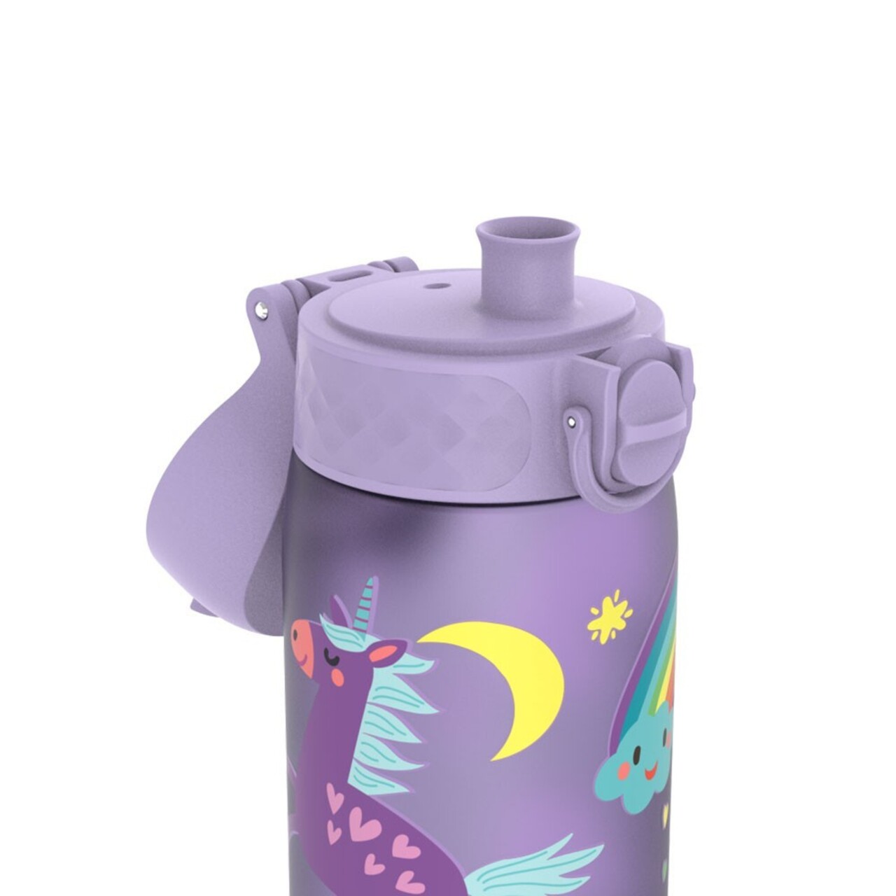 Sticla apa pentru copii Slim, recyclon, 500ml, Periwinkle, Unicorns - Ion8 - imagine 2