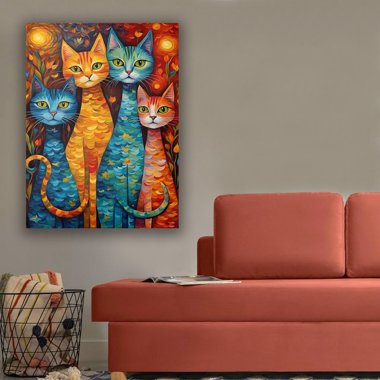 Tablou decorativ KNV9988 Cadru: 100% LEMN (grosime: 3 cm) Multicolor