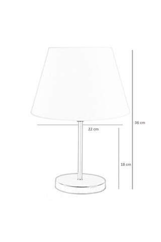 Lampa de masa, FullHouse, 390FLH1705, Metal, Bej/Negru