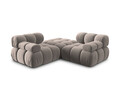 Canapea modulara 3 locuri, Bellis-51, Micadoni Home, 188x188x70 cm, catifea, cappuccino