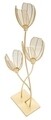 Suport pentru lumanari, Floty Golden, Mauro Ferretti, 3 lumanari, 35x88 cm, fier