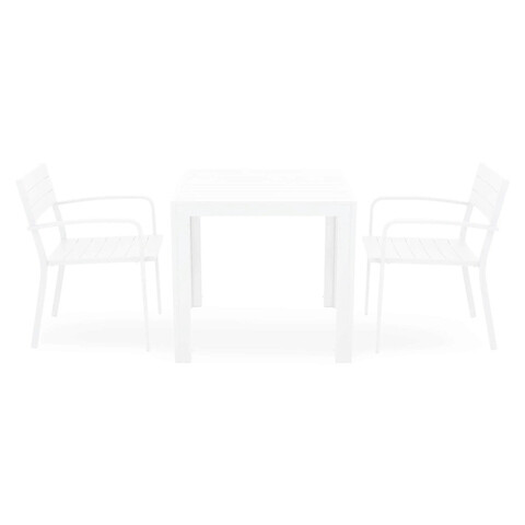 Set mobilier gradina/terasa Haven, 3 piese, aluminiu, alb