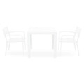 Set mobilier gradina/terasa Haven, 3 piese, aluminiu, alb
