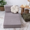 Fotoliu extensibil, Salida, 363SLD1119, Catifea, Gri deschis