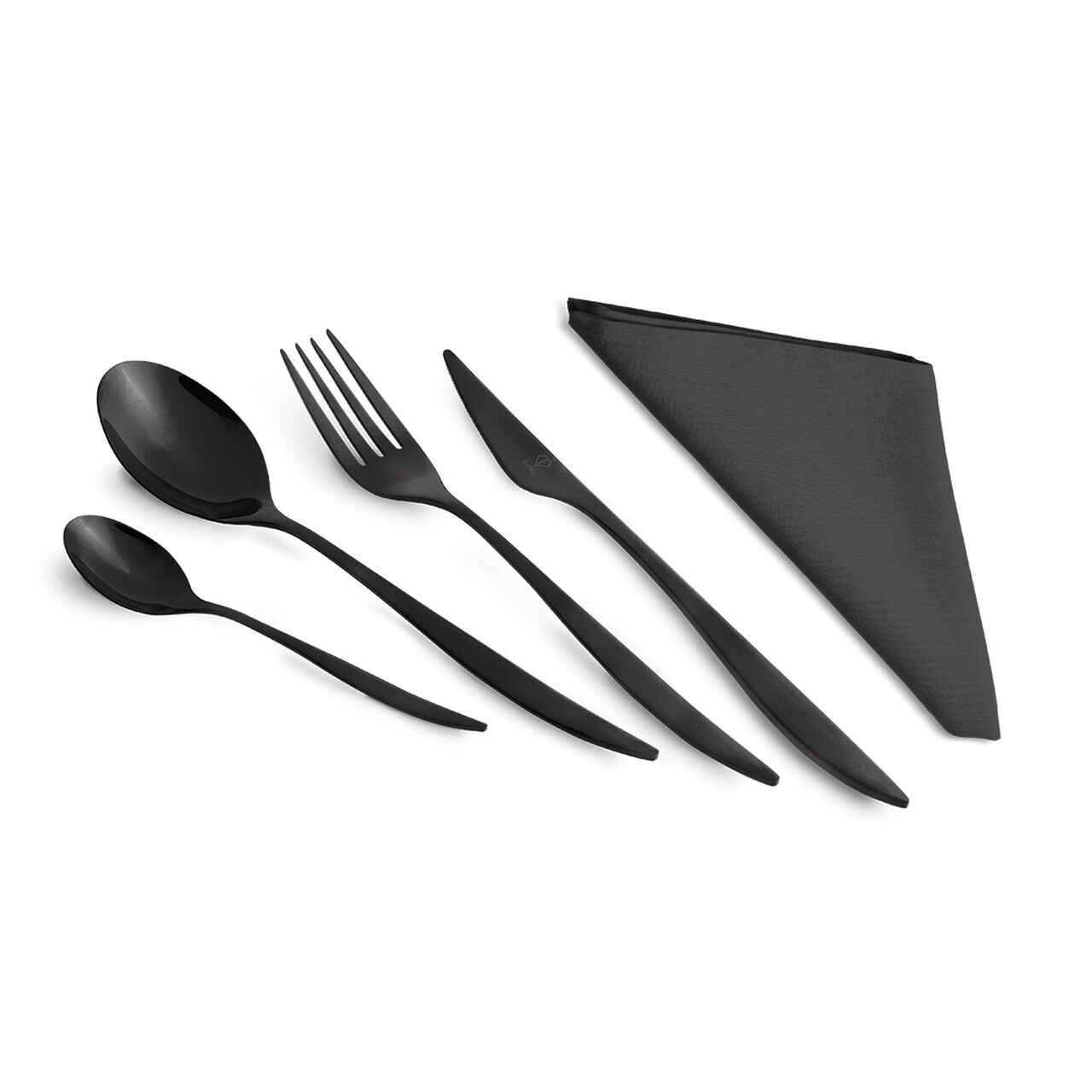 Set tacamuri pentru 6 persoane, 24 piese, Fashion TV, inox, negru - view 6