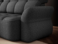 Coltar extensibil stanga 3 locuri ELTAP, Beneth, 301x185x115 cm, lemn/poliester, gri inchis