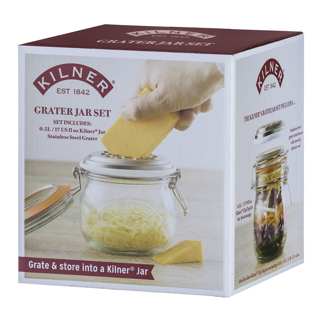 Recipient Cu Razatoare, Kilner, Grater, 15 X 16 Cm, Sticla, Transparent