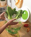 Uscator salata si verdeturi 2 in 1, Snips, Spin&Serve, 5 L, plastic, alb/verde
