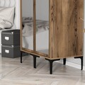 Dulap pentru haine, Hommy Craft, Kumsal RR, 80x47.5x201.4 cm, PAL, Maro