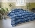 Lenjerie de pat pentru doua persoane, Royal Textile, Primaviera Deluxe Jane Blue, 3 piese, 100% bumbac satinat, multicolor