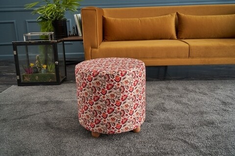 Taburet Aria Puf Silindir, Balcab Home, 40x40x40 Cm, Lemn, Multicolor