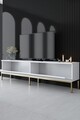 Comoda TV, Bexley, Lord, 180x47x30 cm, PAL, Alb/Auriu