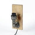 Lampa de masa, Evila Originals, 791EVL1550, Lemn, Negru/Argintiu