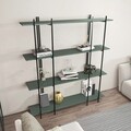 Corp biblioteca, Zena Home, Moss, 160x180x29.6 cm, PAL, Verde/Negru
