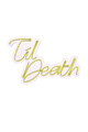 Decoratiune luminoasa LED, Til Death, Benzi flexibile de neon, DC 12 V, Galben