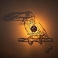 Lampa de perete, Shadow, 586-A, E27, 100 W, metal/MDF, negru