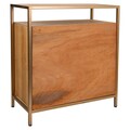 Bufet inferior Creaciones Meng, 66x36x75 cm, lemn de brad/fier, natural/auriu