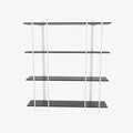 Corp biblioteca, Zena Home, Moss, 160x180x29.6 cm, PAL, Alb/Negru