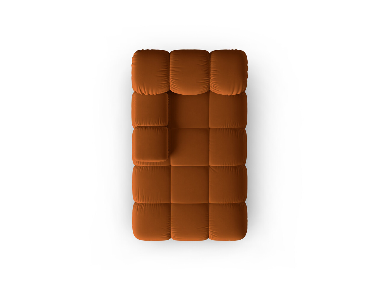 Sezlong living stanga 1 loc, Bellis, Micadoni Home, BL, 155x94x70 cm, catifea, caramiziu