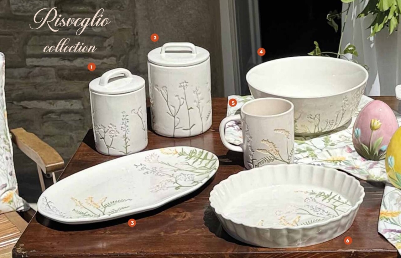 Platou pentru servire, Risveglio, Brandani, 39x32 cm, ceramica - imagine 3