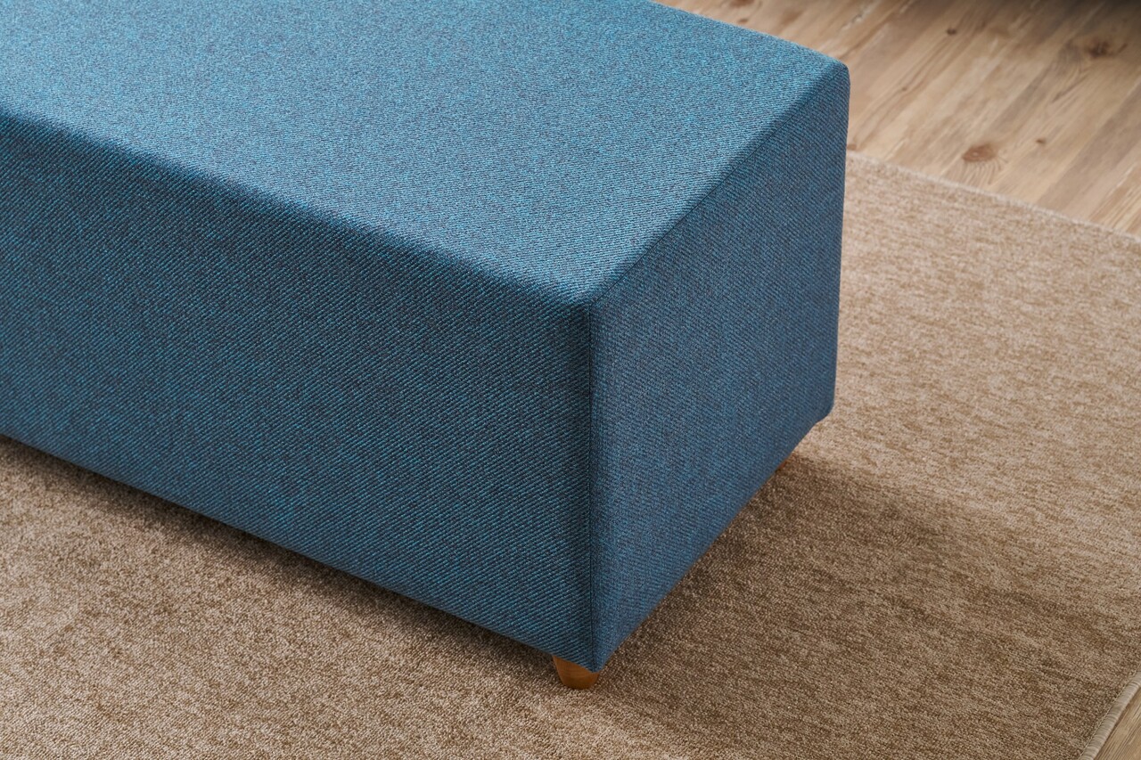 Taburet, Atelier del Sofa, 825BLC5189, Lemn, Albastru - view 3