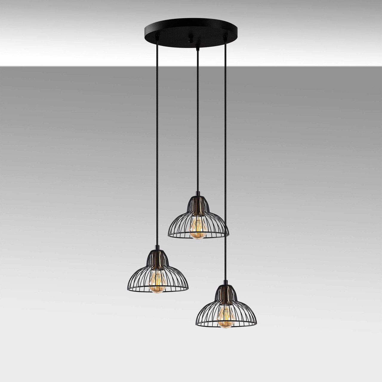Lustra, Fulgor, 942FLG1435, Metal, Negru/Maro antic - 2 | YEO