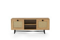 Comoda TV, Kalune Design, Begonya 140, 140x60x40 cm, Stejar / Negru