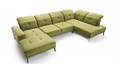 Coltar dreapta 6 locuri ELTAP, RT-11SOF, Bretan, 350x205x107 cm, lemn/poliester, negru