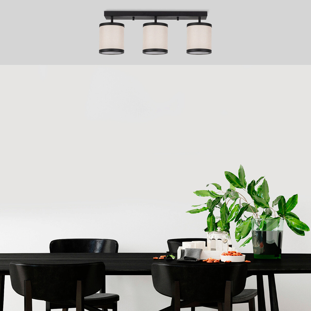 Lustra, Fulgor, 942FLG1639, Metal, Alb/Negru - 1 | YEO