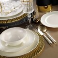 Serviciu de masa, 24 piese, Kutahya Porselen, BNILY24Y200, portelan, alb