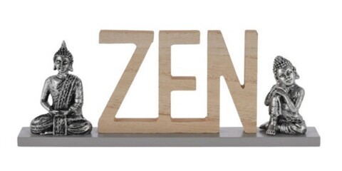 Decoratiune zen buddha, 36x5x14.5 cm, lemn