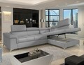 Coltar extensibil dreapta 4 locuri ELTAP, ERI-11, Eridano, 275x202x88 cm, lemn/poliester, gri deschis