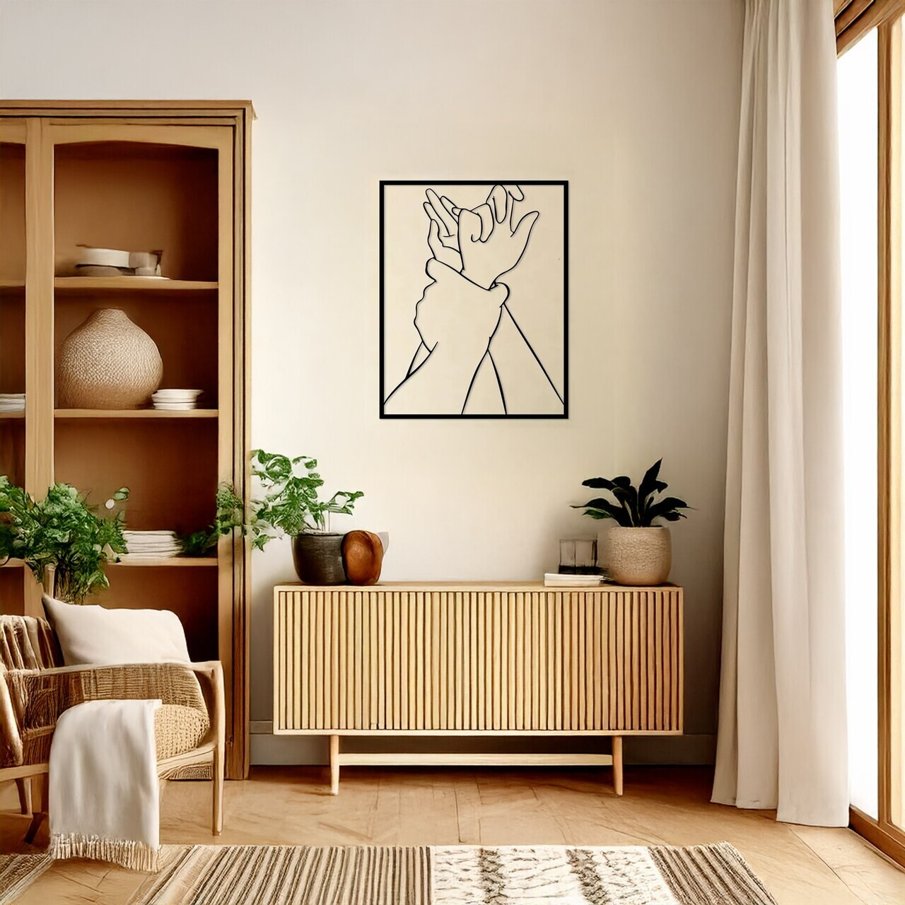Decoratiune de perete, DCV-1042-MT, Dimensiune: 50 x 40 cm, Negru — imaginea 2