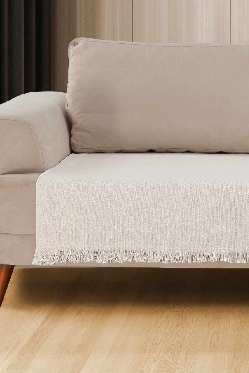 Cuvertura de pat, L'essentiel Maison, 115 Baglamasiz, Bumbac, Ecru — imaginea 2