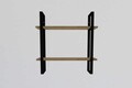 Raft de perete, Asse Home, 70x22x70 cm, PAL melaminat, natural/negru