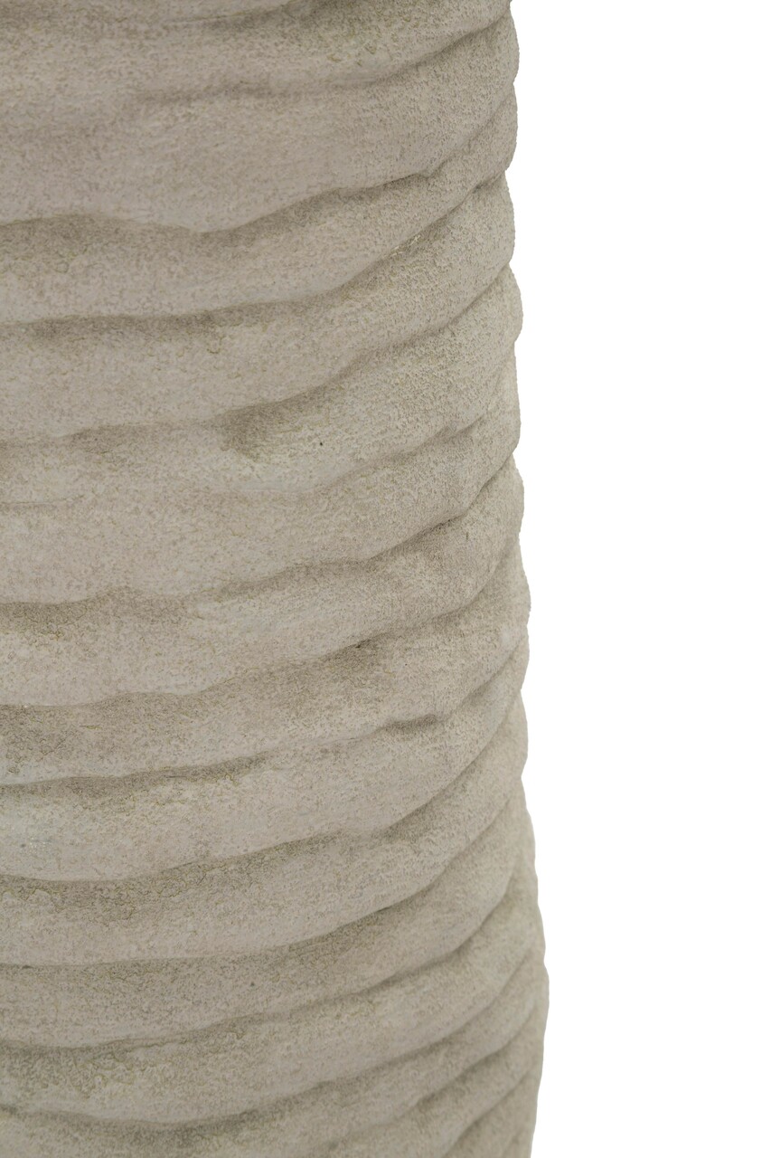 Vaza decorativa, Mauro Ferretti, Lima, 15.5x40 cm, ceramica, gri/auriu - imagine 2
