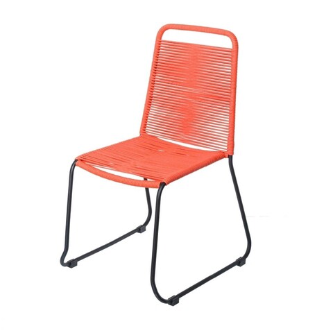 Scaun pentru gradina Antea Dark Legs, 53 x 53 x 88 cm, otel/sfoara, rosu Gradina