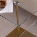 Set masuta de cafea, Neostill, Elegante 2, Auriu / Transparent