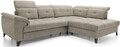 Coltar extensibil dreapta 5 locuri ELTAP, RT-20RAQ, Inferne, 297x210x107 cm, lemn/poliester, bej deschis