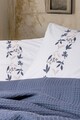 Set cuvertura pique dubla, Cora - Indigo Blue, Cotton Box, Bumbac