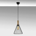 Lustra, Fulgor, 942FLG2140, Metal, Negru/Maro antic