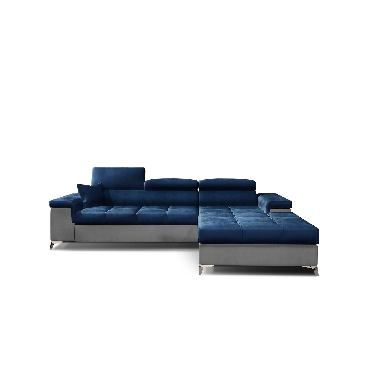 Coltar extensibil dreapta 4 locuri ELTAP, Ric-59, Ricardo, 281x205x88 cm, lemn/poliester, albastru inchis/gri - view 2