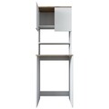 Dulap pentru masina de spalat, Wren, KD101 - 1950, 65 x 183.6 x 60 cm, pal melaminat, alb/nuc