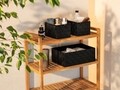 Set 3 cosuri pentru depozitare, Wenko, Adria, 34.5 x 13 x 24 cm, polipropilena, negru